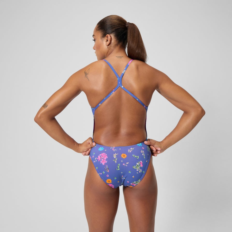 Women's Regan Collection Printed One Back One Piece Purple