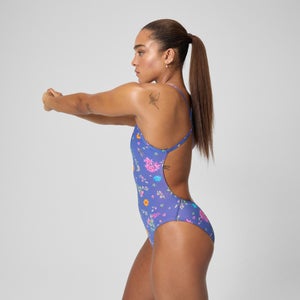 Women's Regan Collection Printed One Back One Piece Purple