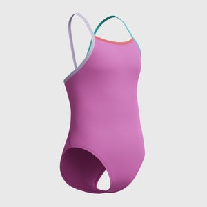 Women's Solid Propel Back One Piece Purple