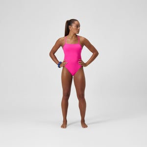 Women's Regan Collection Twist Back One Piece Pink