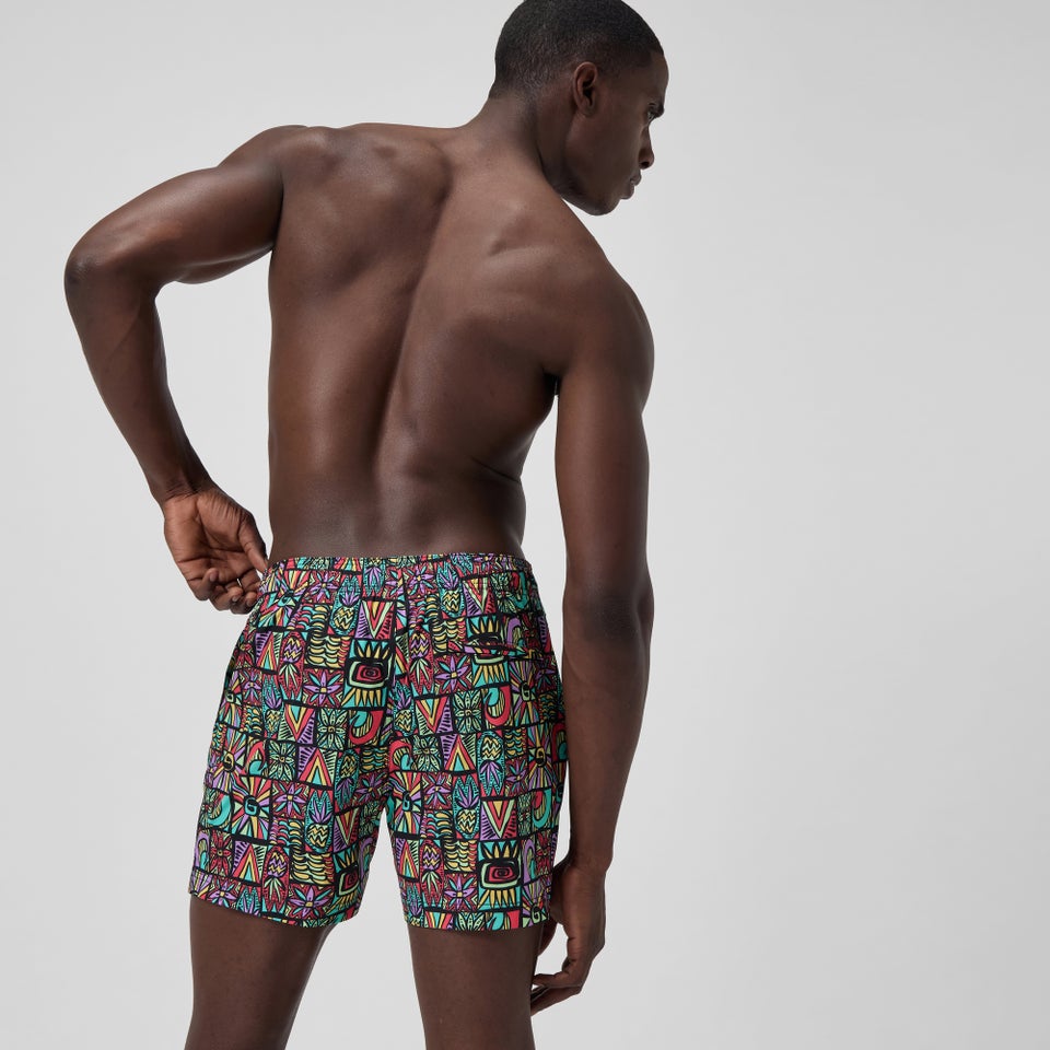 Maillot de bain à motif imprimé Rondo Edge 16 po pour hommes, multicolore