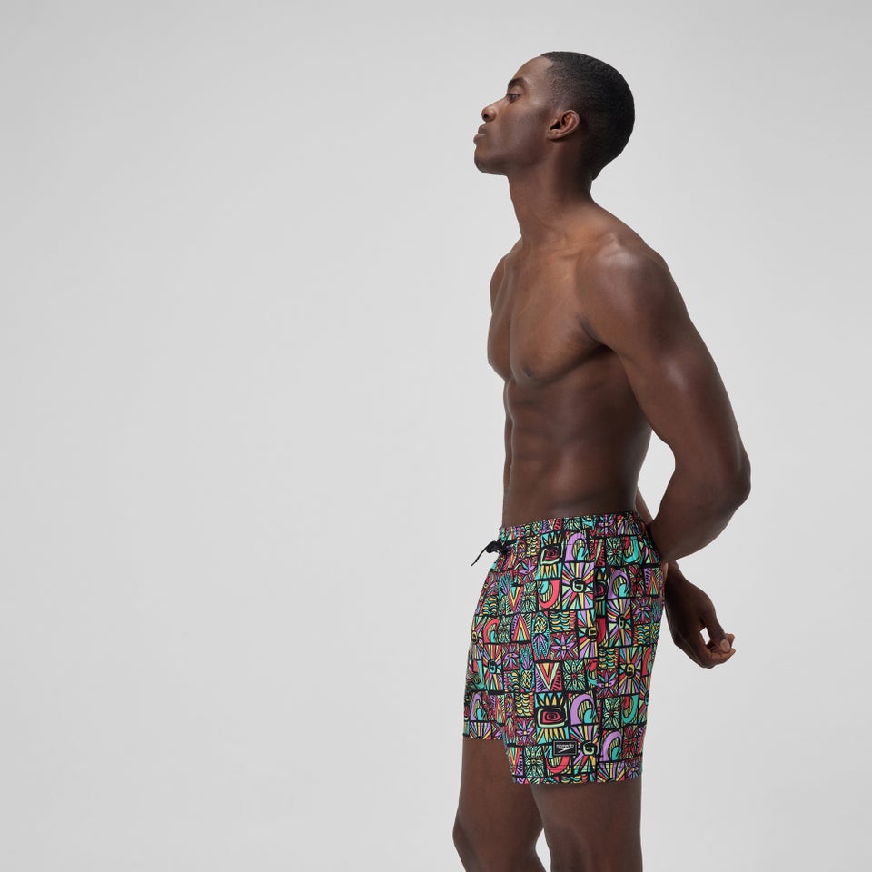 Maillot de bain à motif imprimé Rondo Edge 16 po pour hommes, multicolore