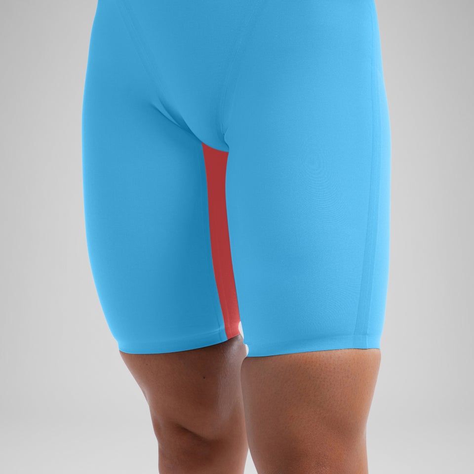 Women's Fastskin LZR Pure Valor 2.0 Openback Kneeskin Blue/Red