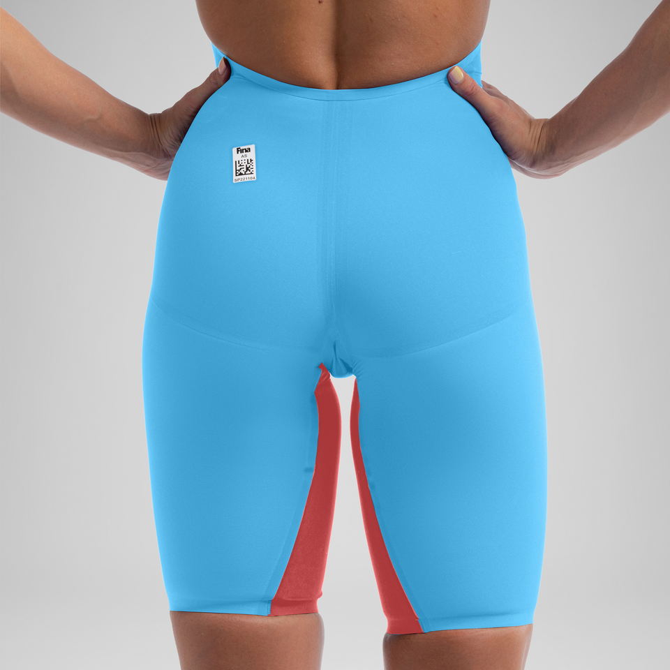 Women's Fastskin LZR Pure Valor 2.0 Openback Kneeskin Blue/Red