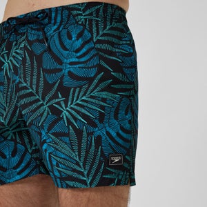 Maillot de bain à motif imprimé Rondo Edge 16 po pour hommes, vert