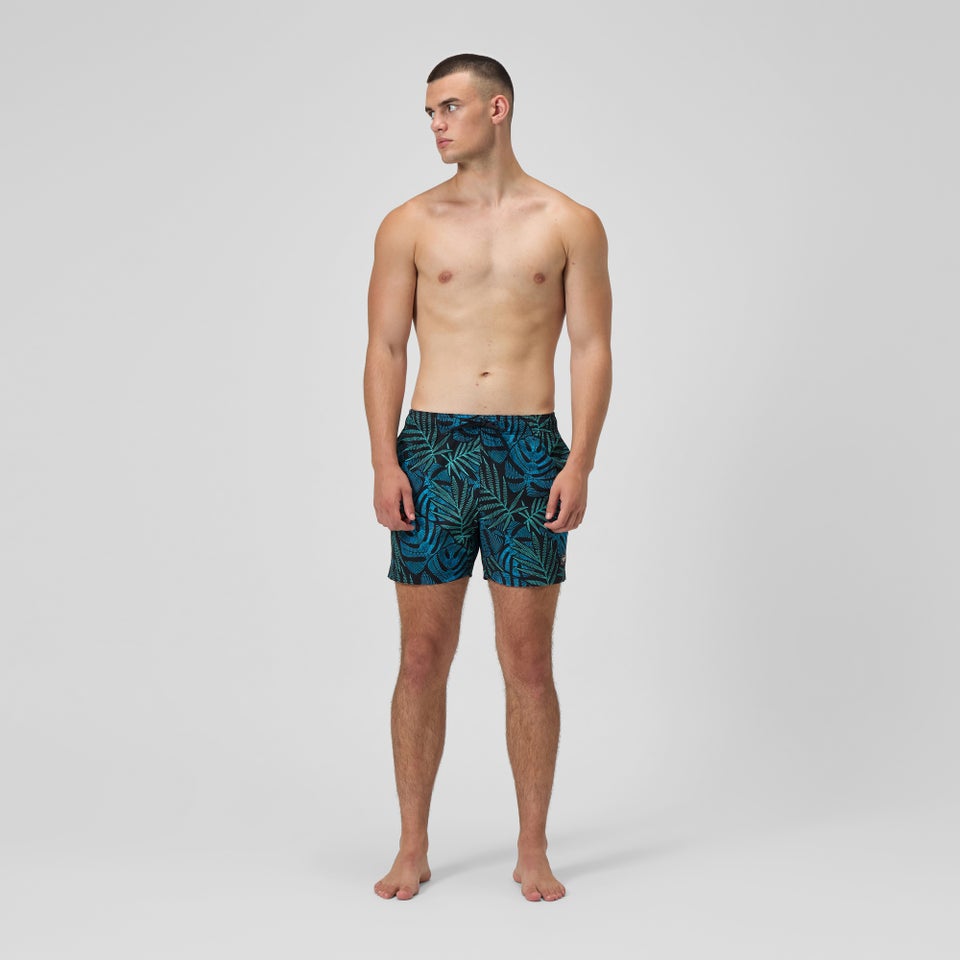 Maillot de bain à motif imprimé Rondo Edge 16 po pour hommes, vert