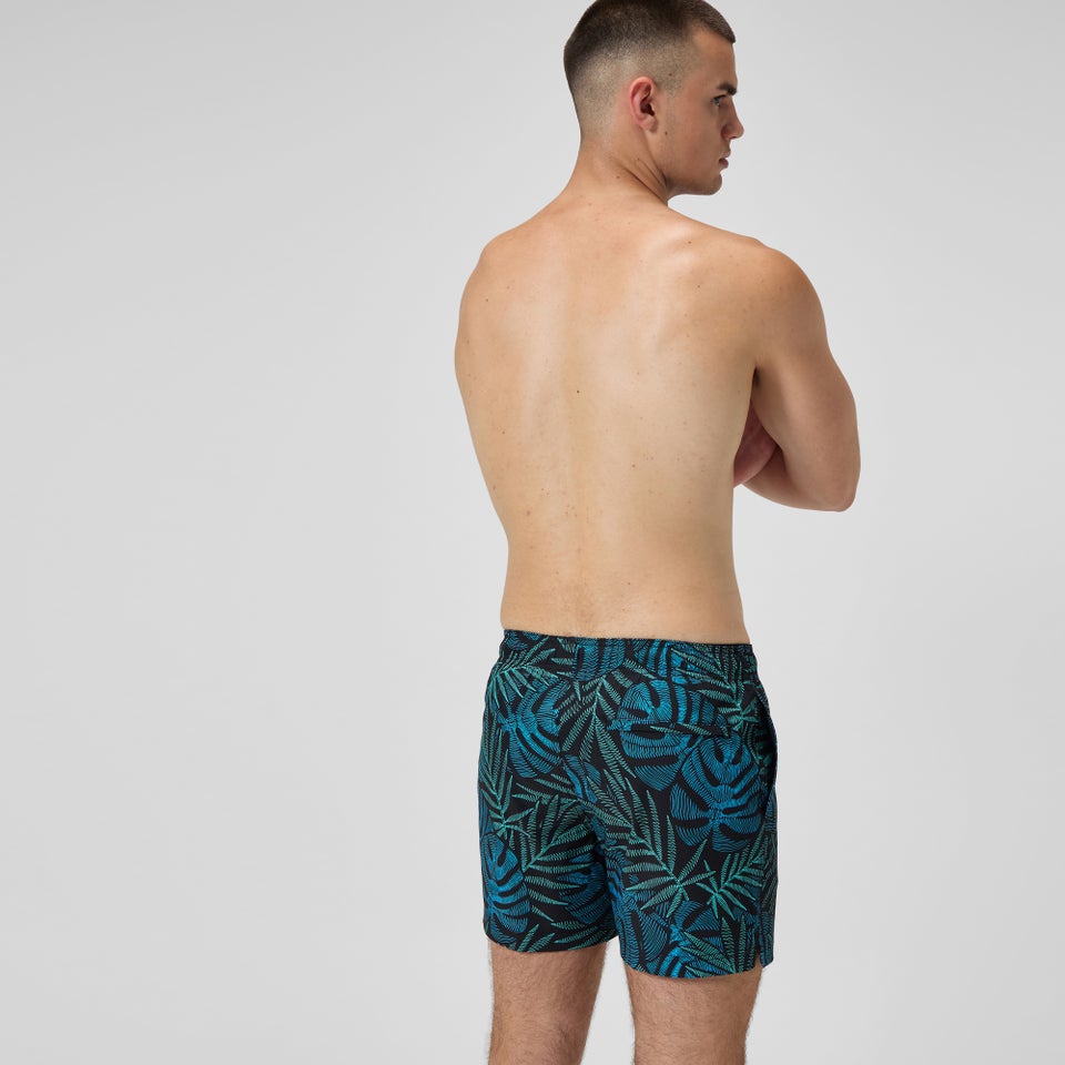Maillot de bain à motif imprimé Rondo Edge 16 po pour hommes, vert