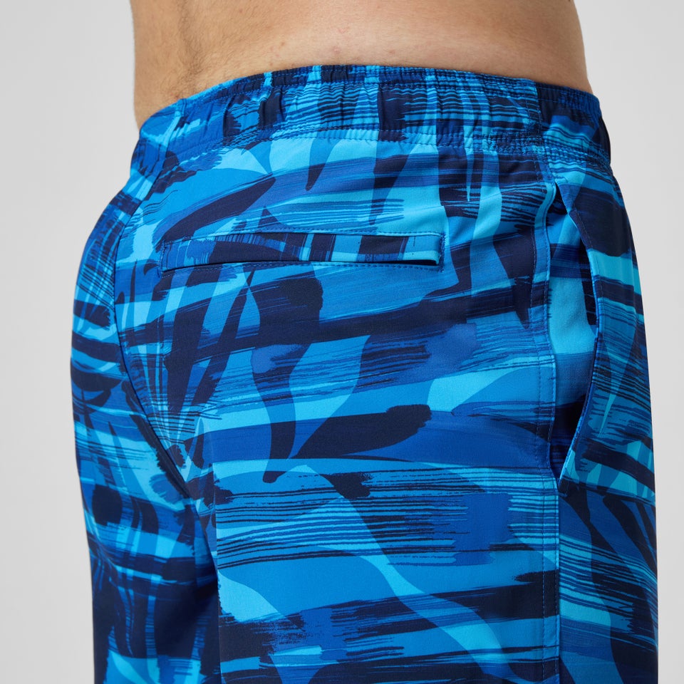 Men's Printed 18'' Redondo Edge Swim Shorts Blue