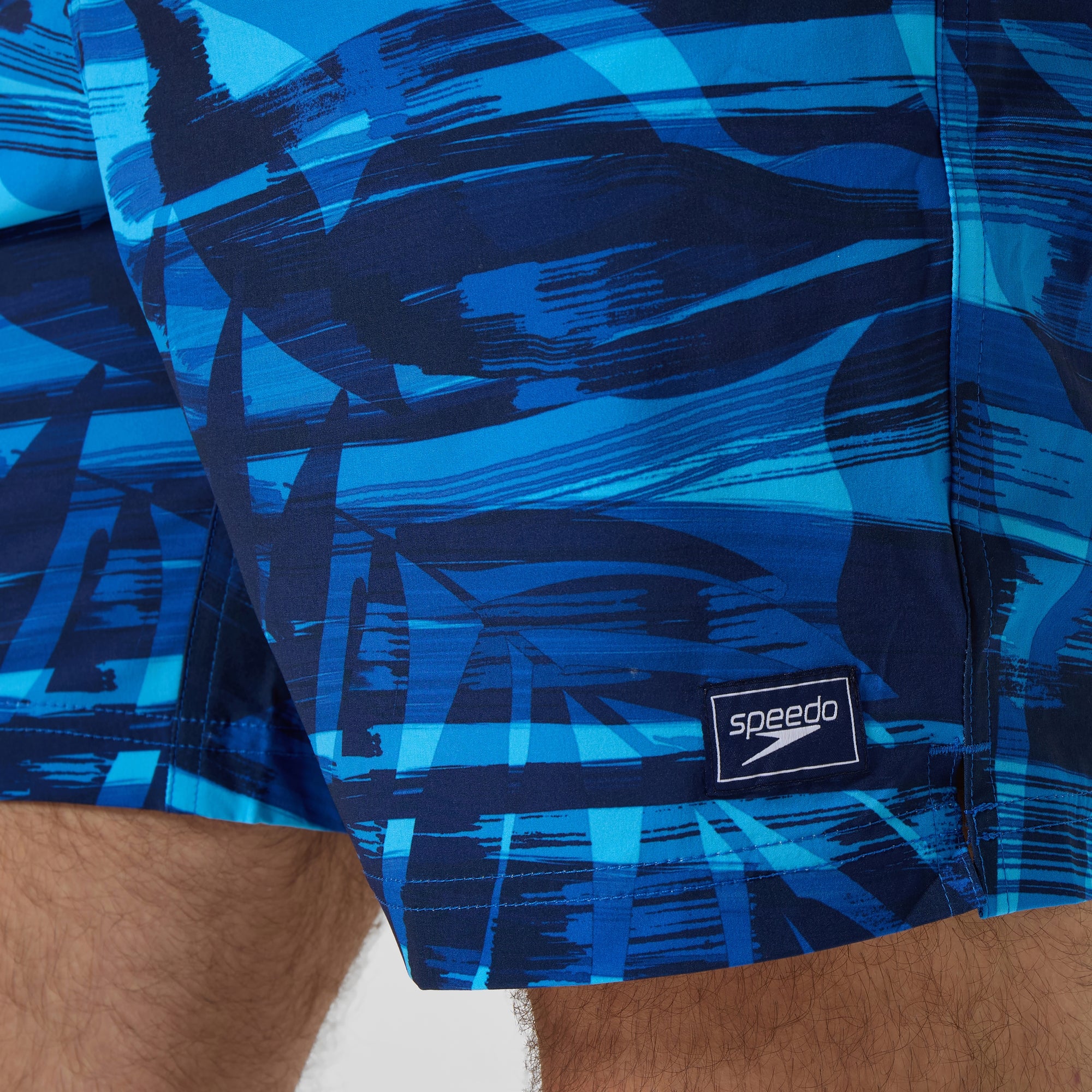 Speedo Herren Badehose Mid Length Redondo – Bedruckt, UPF 50+, Mit Netzeinsatz, 4-Way-Stretch