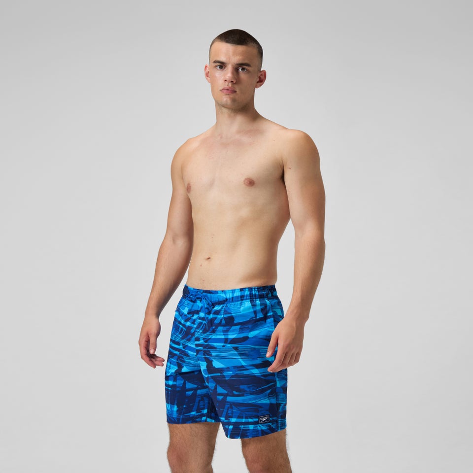 Men's Printed 18'' Redondo Edge Swim Shorts Blue