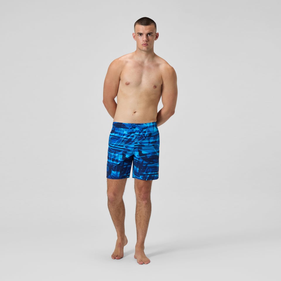 Men's Printed 18'' Redondo Edge Swim Shorts Blue