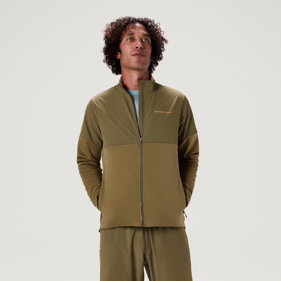 Men's SingleTrack Thermal Full Zip - Tweed Green