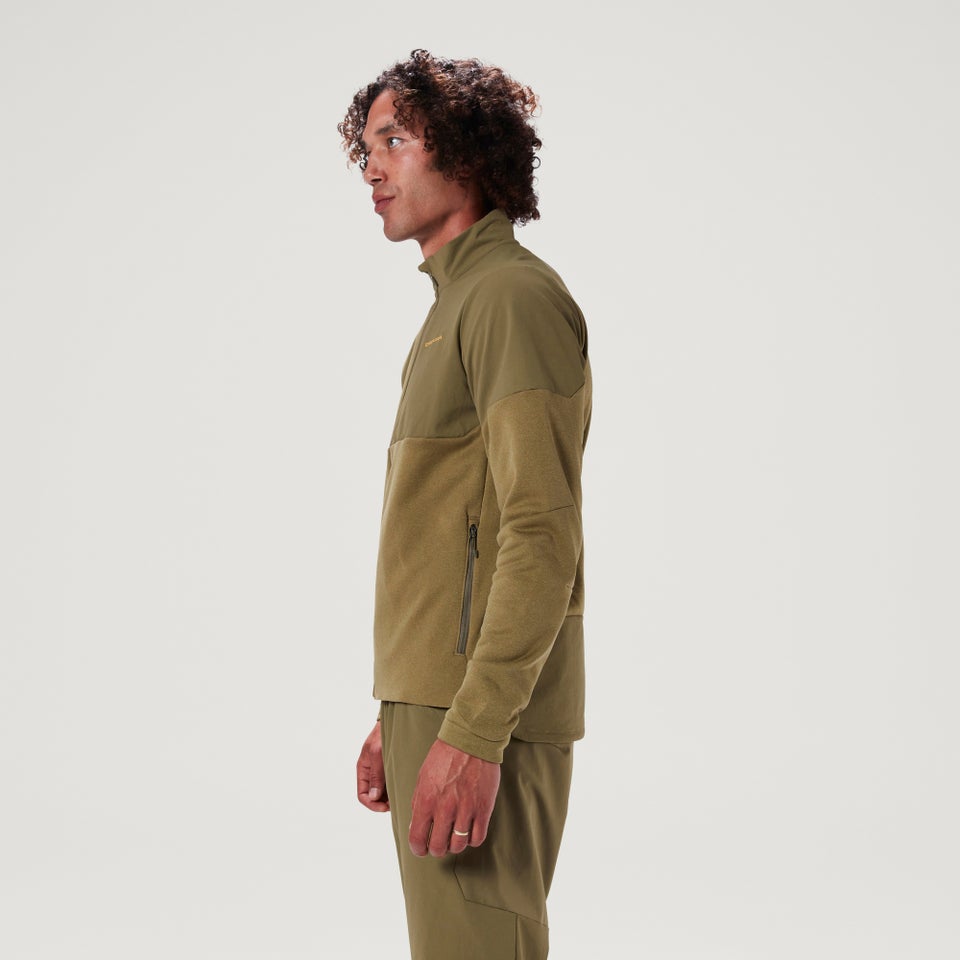 Men's SingleTrack Thermal Full Zip - Tweed Green