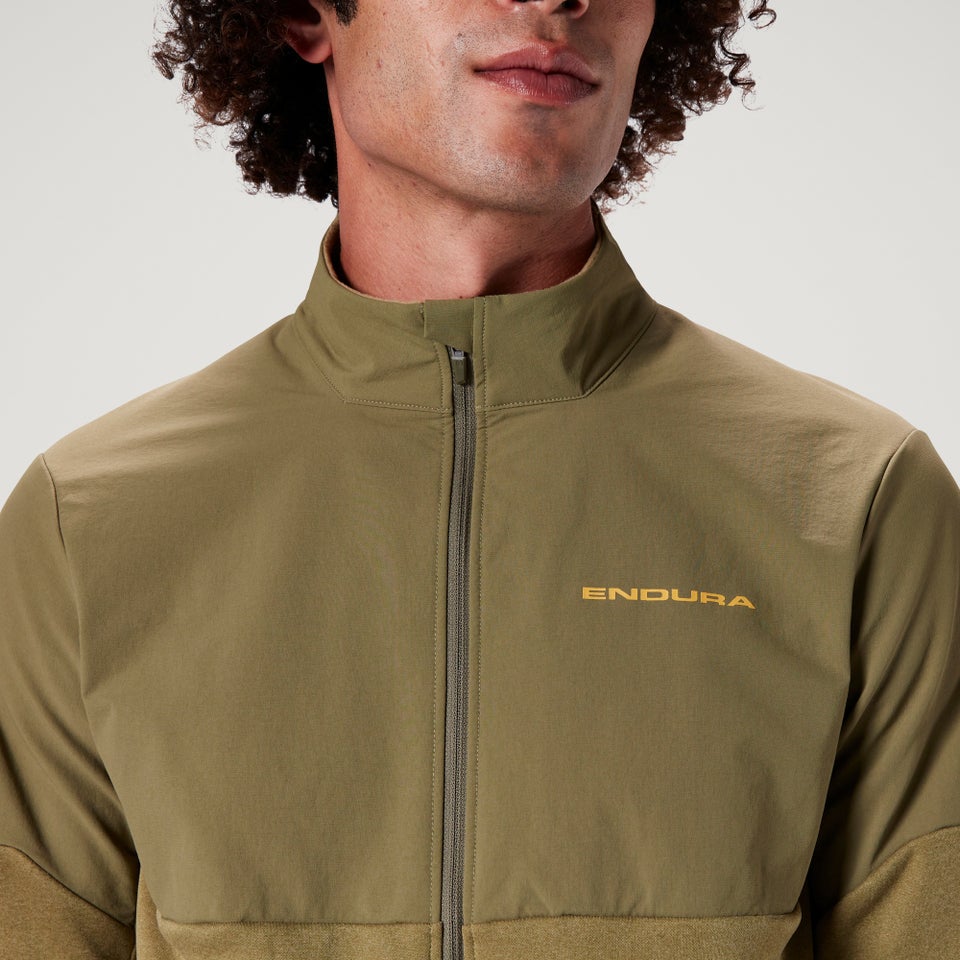 Men's SingleTrack Thermal Full Zip - Tweed Green