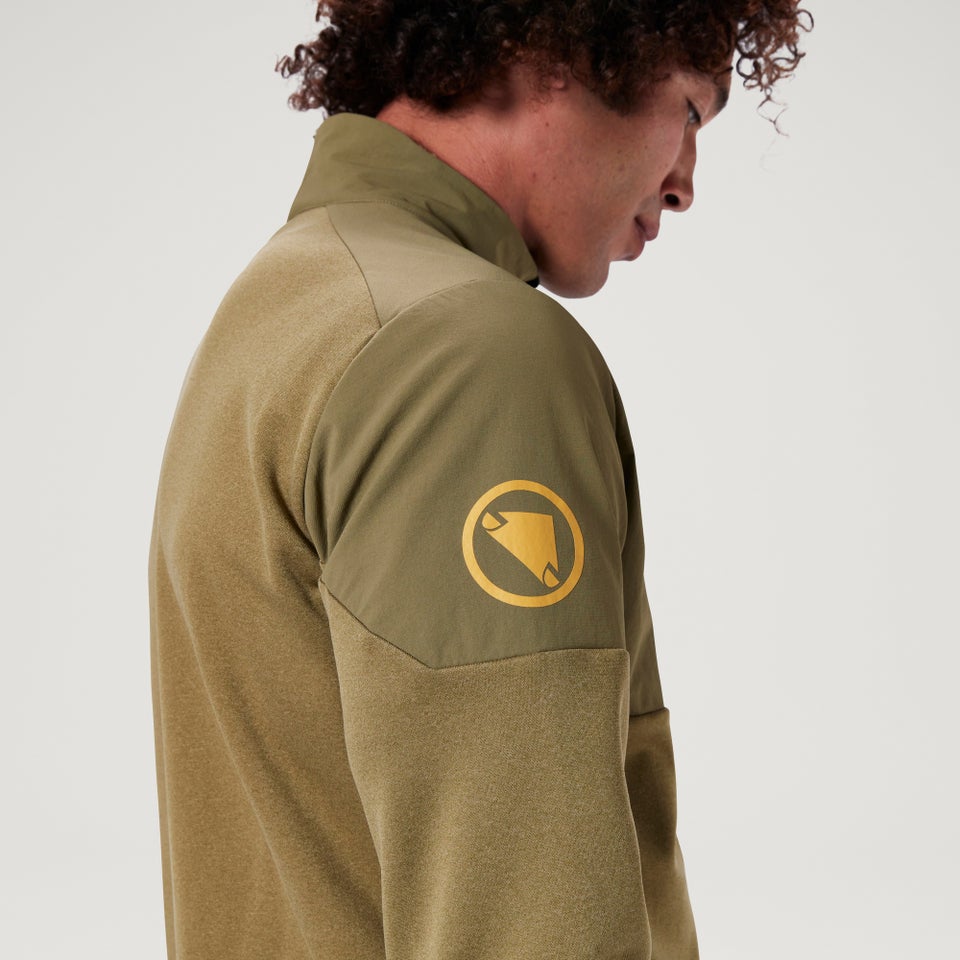 Men's SingleTrack Thermal Full Zip - Tweed Green