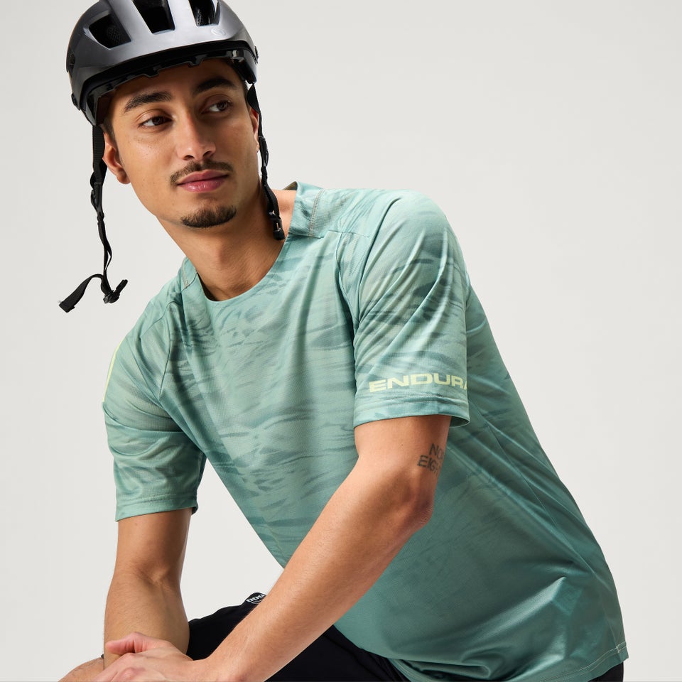 Men's Ltd Marble Print S/S Tee - Loch Green