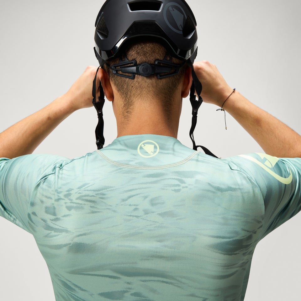 Men's Ltd Marble Print S/S Tee - Loch Green