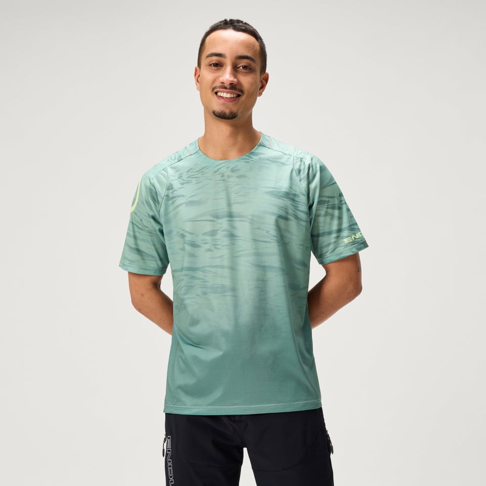 Men's Ltd Marble Print S/S Tee - Loch Green