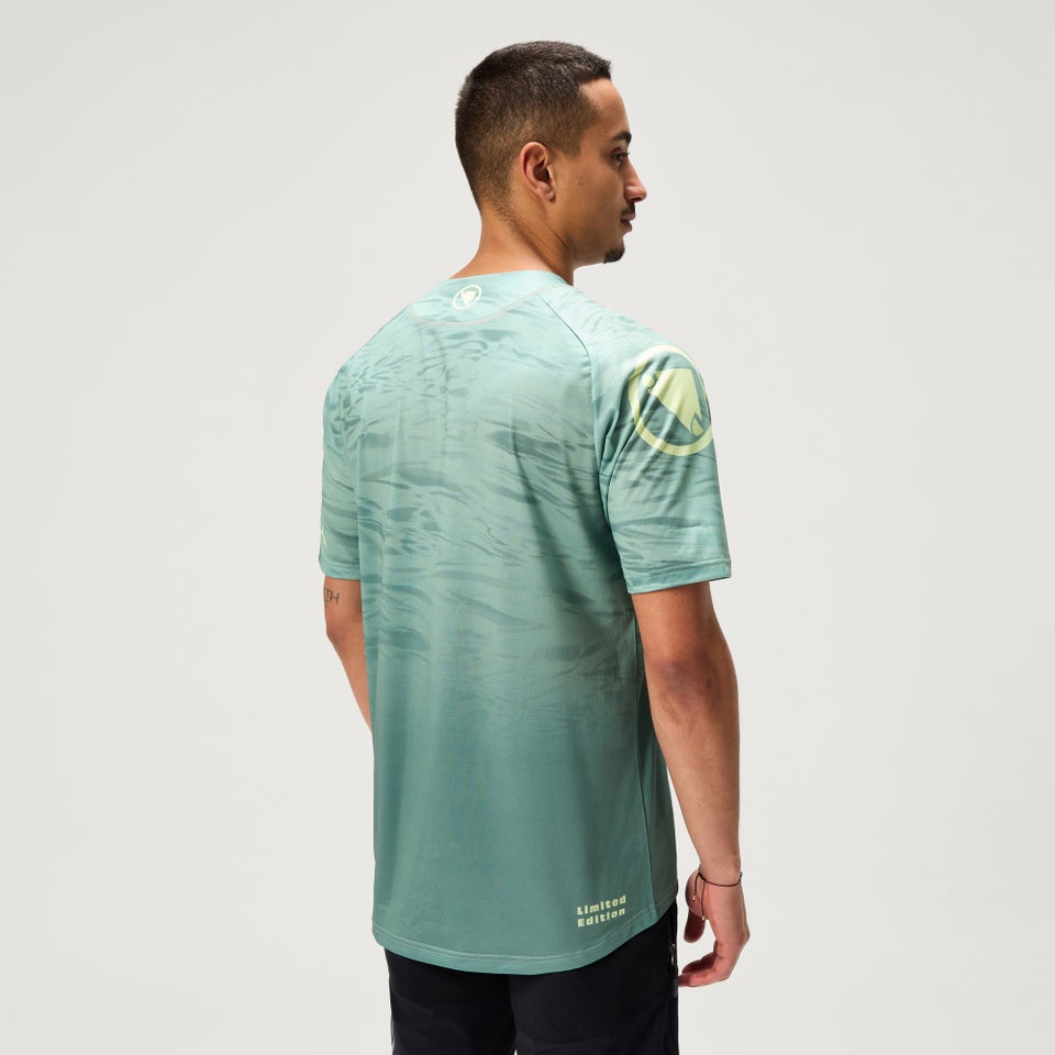 Men's Ltd Marble Print S/S Tee - Loch Green