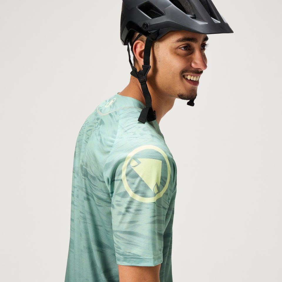 Men's Ltd Marble Print S/S Tee - Loch Green