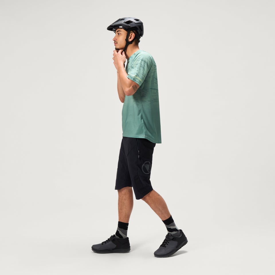 Men's Ltd Marble Print S/S Tee - Loch Green