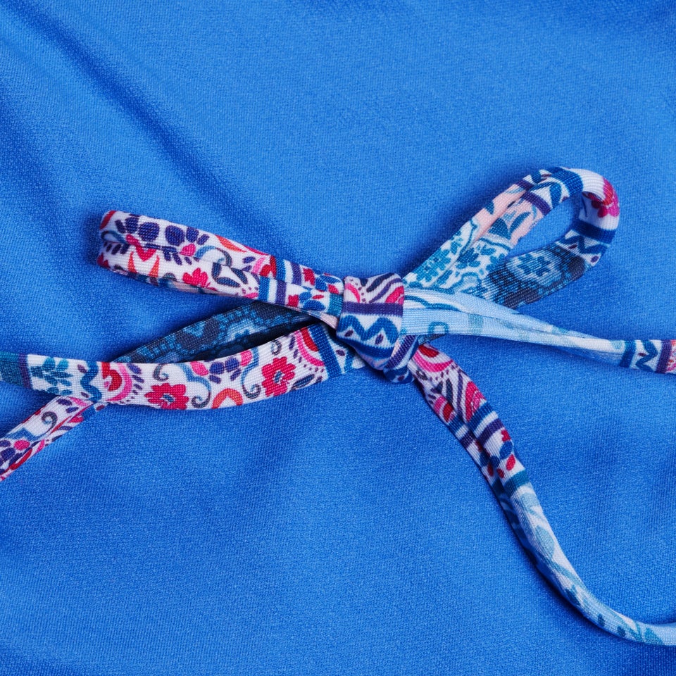 Women's Printed Cut Out Swimsuit Blue/Purple