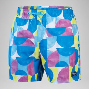 Short de bain Hommes Digital Printed Leisure 16 pouces pour Hommes Bleu Picton