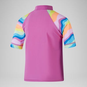 Haut de protection solaire à manches courtes et imprimé Fille pour Filles Rose kiki