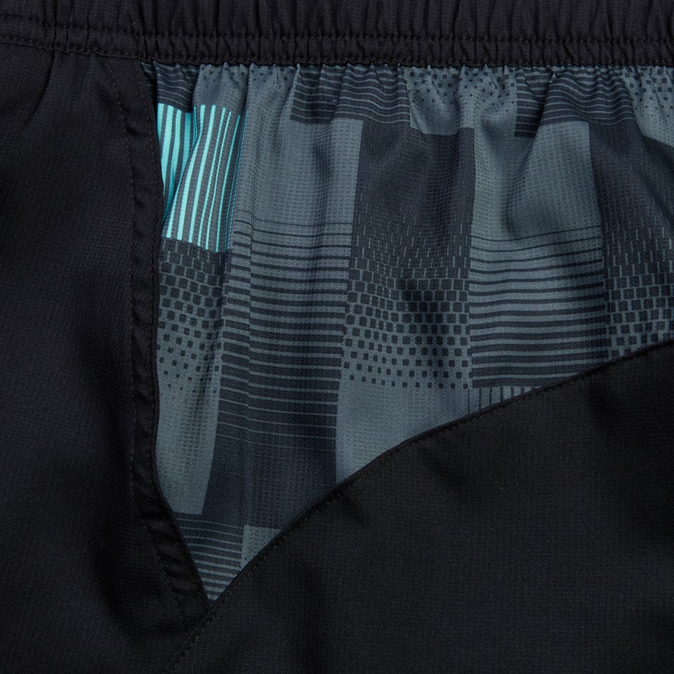 Herren XPRESS LITE Badeshorts mit Einsätzen, 40 cm Schwarz/Grau