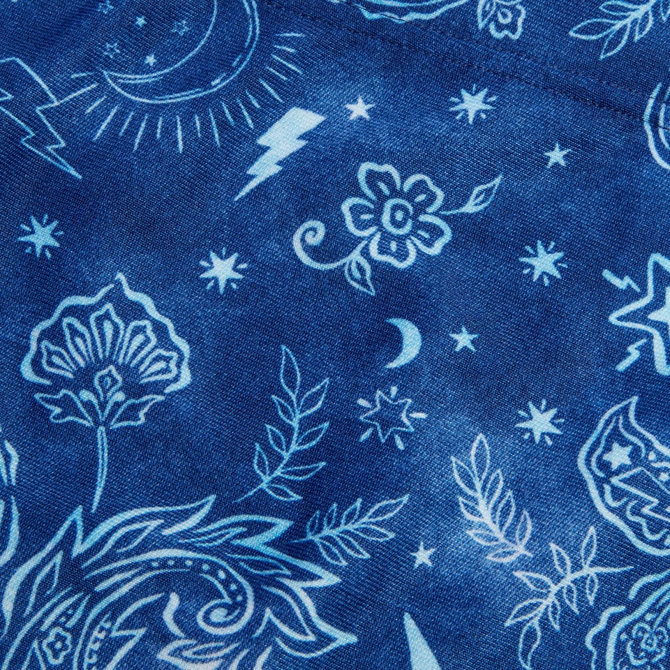 Slip de bain Hommes pour entraînement en club 13,5 cm Allover Bleu céruléen