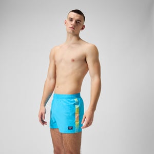 Herren Retro Badeshorts, 13 Zoll Blau