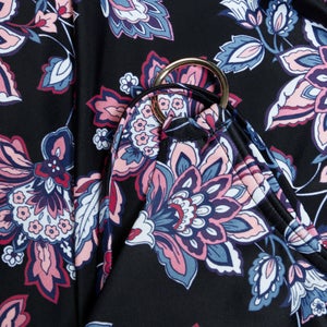 Maillot de bain 1 pièce galbant à bretelles et imprimé pour Femmes Noir/Violet