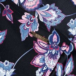 Maillot de bain 1 pièce galbant à bretelles et imprimé pour Femmes Noir/Violet