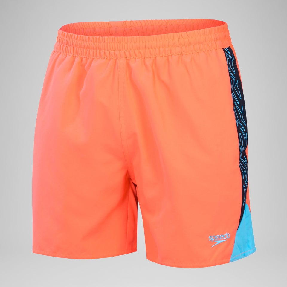 Herren Hyperboom Badeshorts mit Passe, 40 cm Rot/Blau