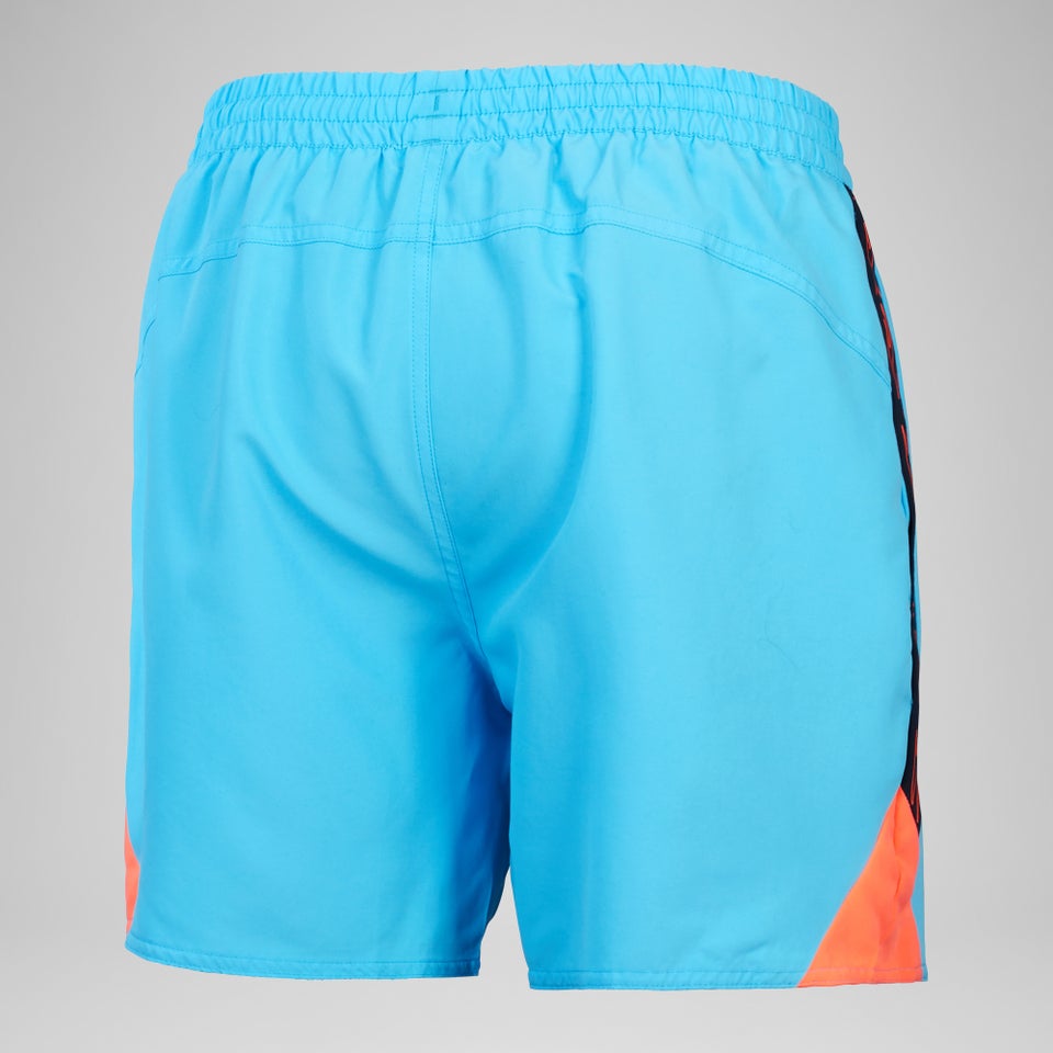 Herren Hyperboom Badeshorts mit Passe, 40 cm Blau/Rot