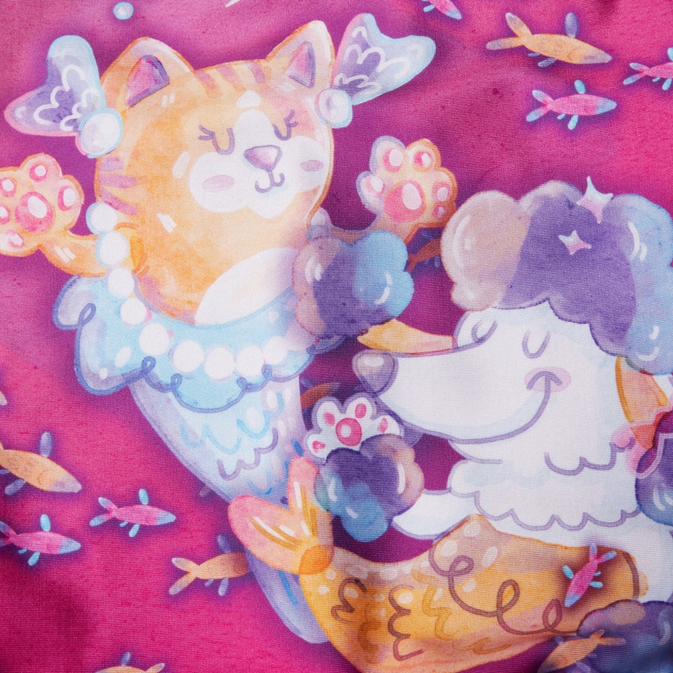 Girls' Digital Printed Swimsuit Pink