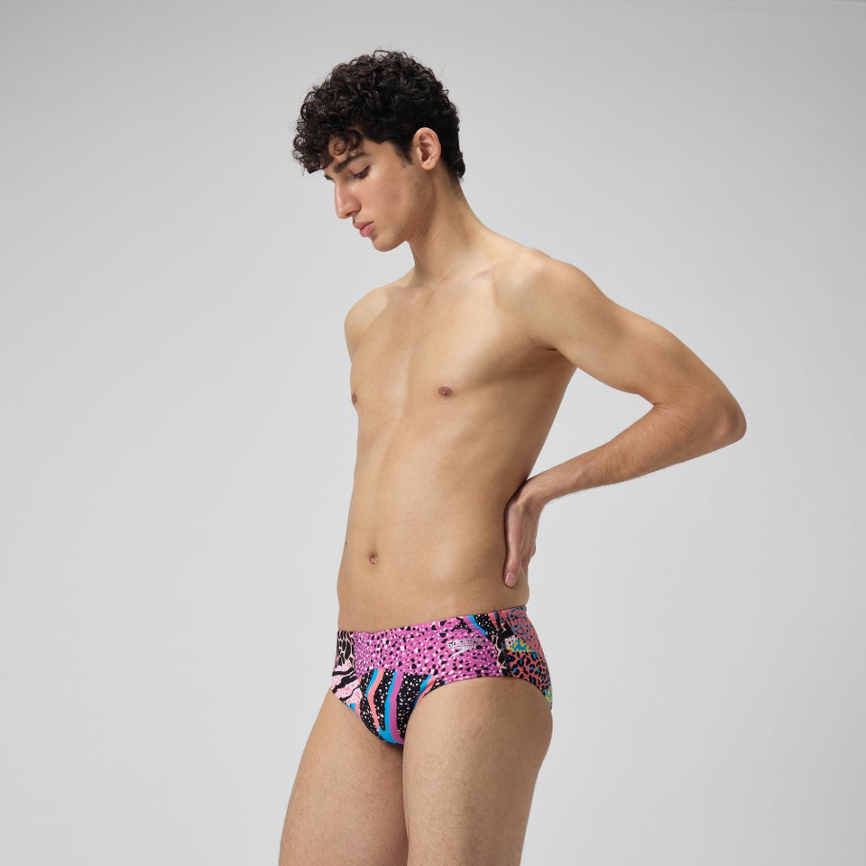 Men's Club Training 3" Allover Digital Brief Black/Green