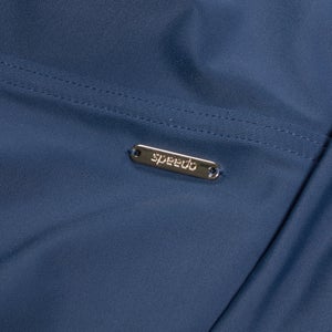 Damen Shaping-Badeanzug mit Bändern Marineblau