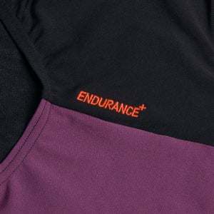 Maillot de bain à col montant et dos croisé Splice pour Femmes Noir/Prune dandy/Rouge sirène