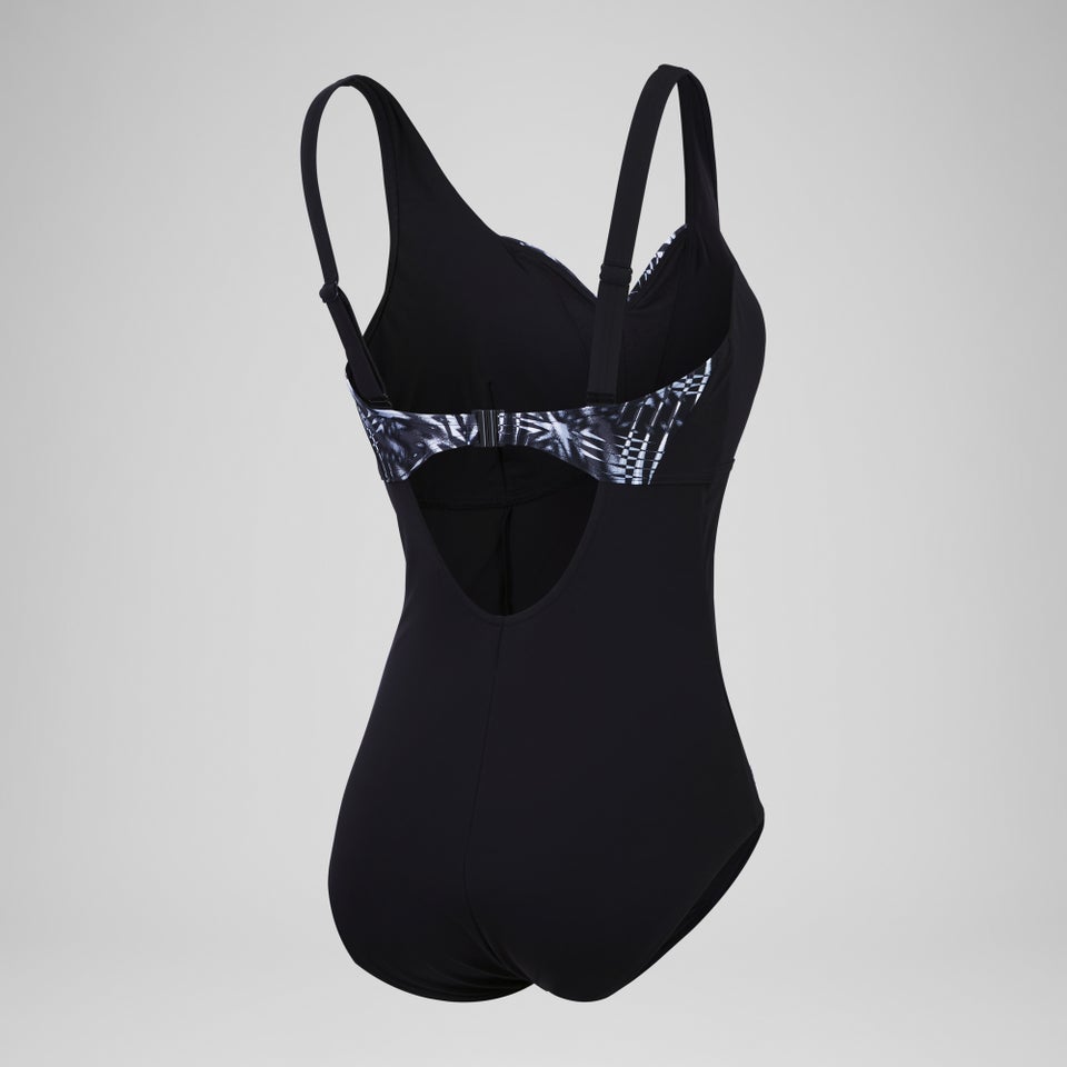 Women's Shaping Printed OpusGem DD+ Swimsuit Black/Grey