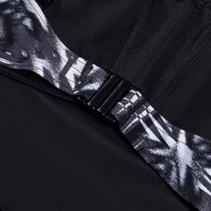 Maillot de bain 1 pièce Femmes OpusGem DD+ imprimé pour Femmes Noir/Gris oxydé/Blanc