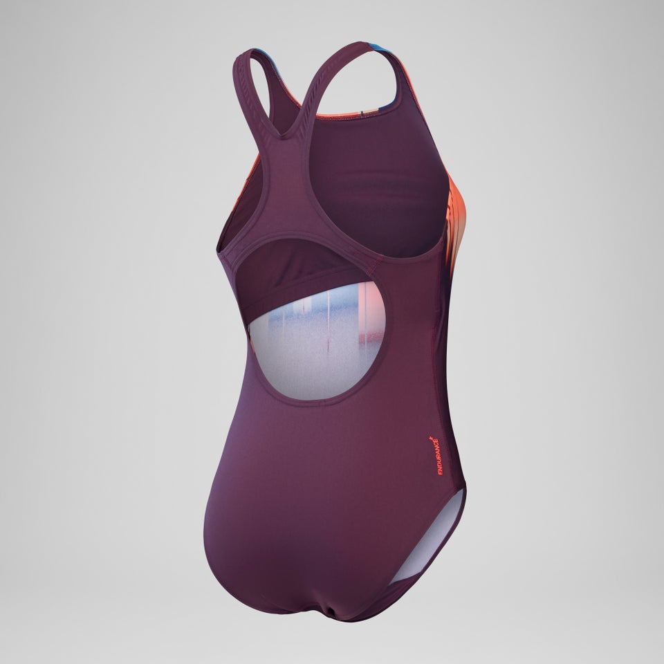 Women's Digital Printed Medalist Swimsuit Purple/Red