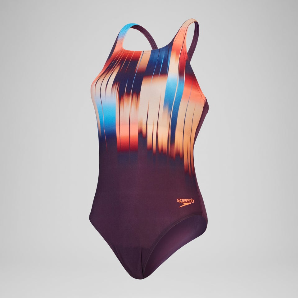 Women's Digital Printed Medalist Swimsuit Purple/Red