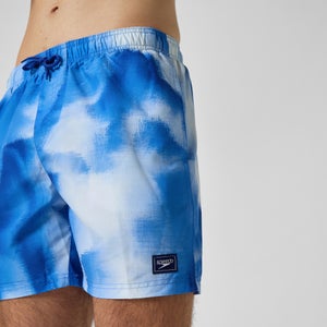 Short de bain Hommes Digital Printed Leisure 16 pouces pour Hommes Bleu de Sèvres