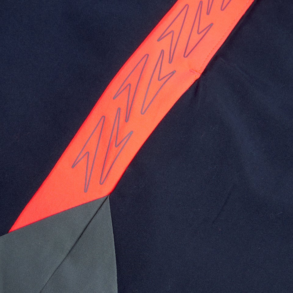 Herren Hyperboom Badeshorts mit Passe, 40 cm Marineblau/Rot