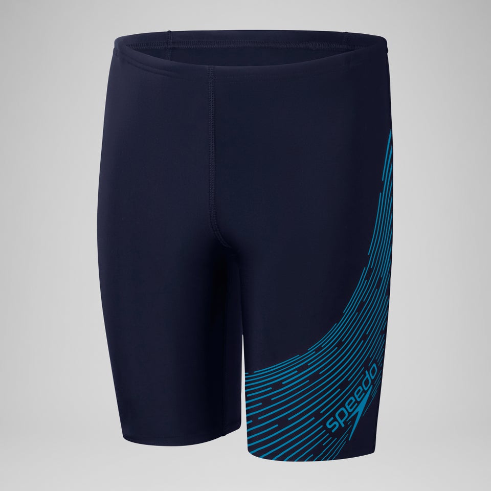 Jungen Medley Schwimmhose mit Logo Marineblau/Blau