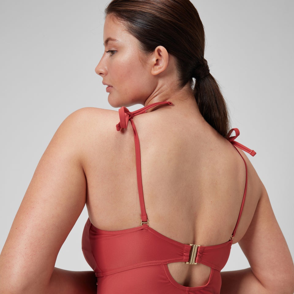 Damen Shaping-Bandeau-Badeanzug Rot