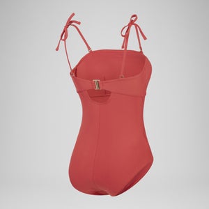 Damen Shaping-Bandeau-Badeanzug Rot