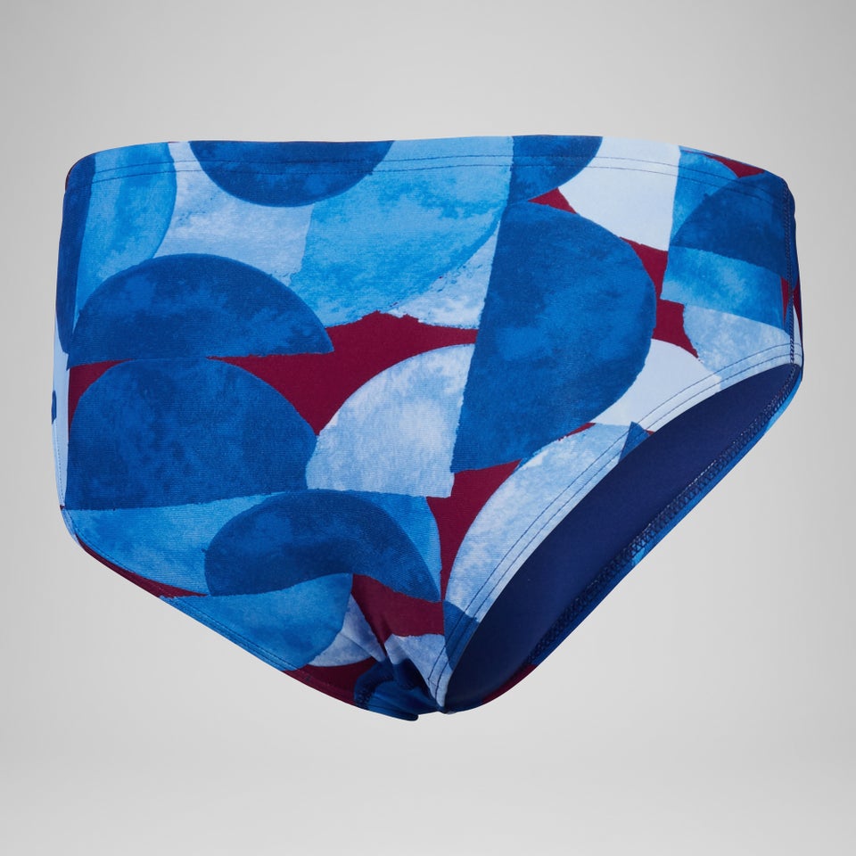 Slip de bain Hommes 8 cm Allover Digital pour Hommes Bleu/Violet