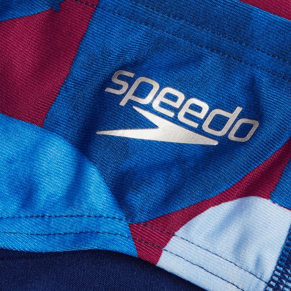 Slip de bain Hommes 8 cm Allover Digital pour Hommes Bleu/Violet